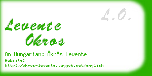 levente okros business card